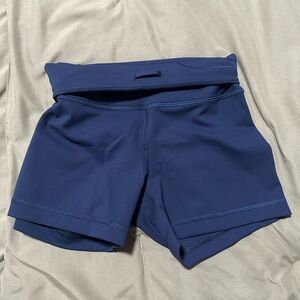 Lululemon Navy Blue High-Waisted Drawstring Shorts 4”